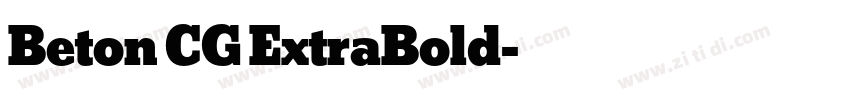 Beton CG ExtraBold字体转换